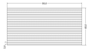 Hydro Turf Pro Series 40"x80" EVA foam mat sheet with horizontal grooves and dimensions.