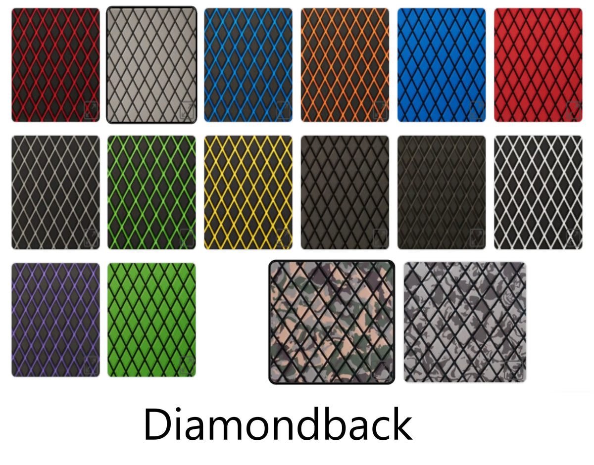 Hydro Turf Pro Series 40"x80" EVA foam mat sheets in various colors and camo patterns with a diamondback texture.
