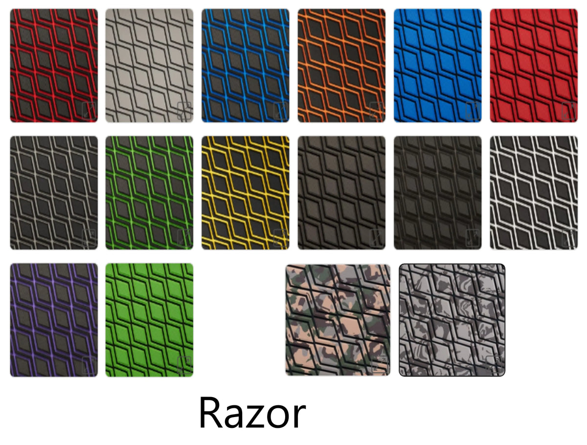 Hydro Turf Pro Series Razor EVA foam mat sheets in multiple colors and two camo patterns.