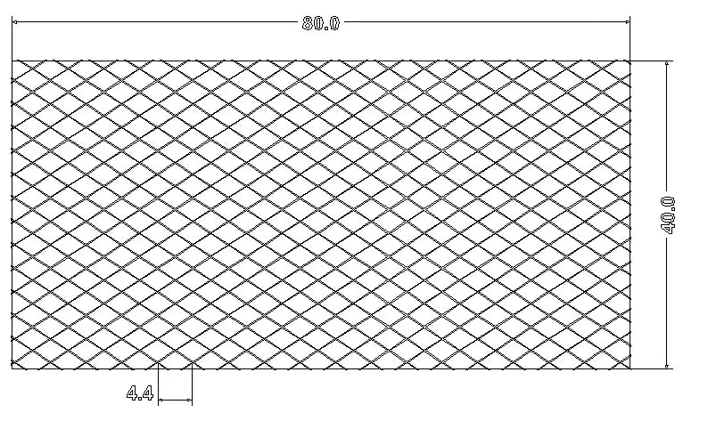 Hydro Turf Pro Series 40"x80" EVA foam mat sheet with a diamond pattern and dimensions.