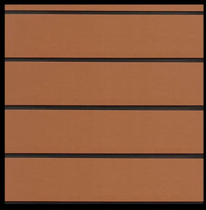 2-tone Hydro-turf sheet with wide groove teak cut design in brown and black.