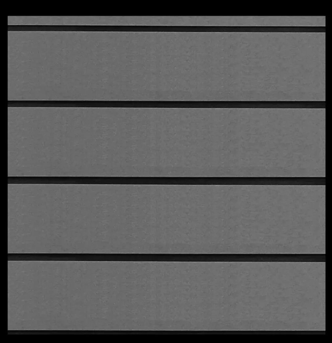 Gray 2-tone Hydro-turf sheet with wide groove teak cut pattern.