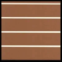 Brown and white two-tone HydroTurf EVA foam decking with routed horizontal lines.