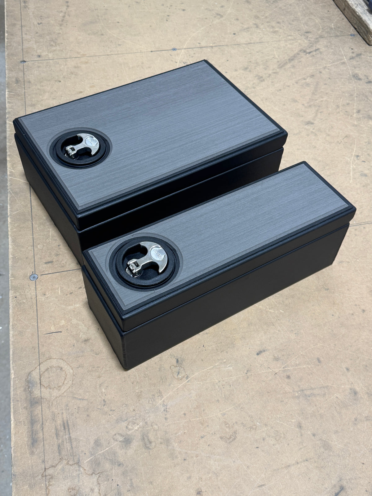 Heavy Duty CUSTOM Aluminum Center Console Box With Dry Hatch
