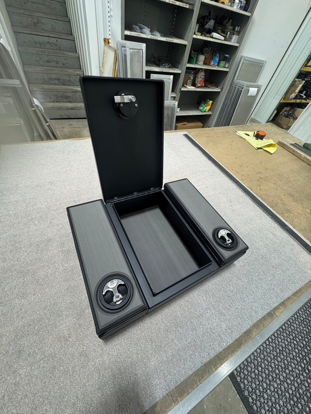 Heavy Duty CUSTOM Aluminum Center Console Box With Dry Hatch