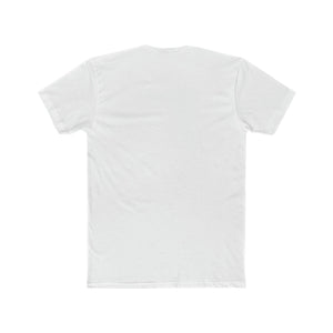 White premium fit 100% soft cotton t-shirt, back view.