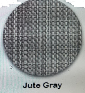 MariDeck Elite Weave Marine Vinyl Flooring in Jute Gray, showing its woven texture.