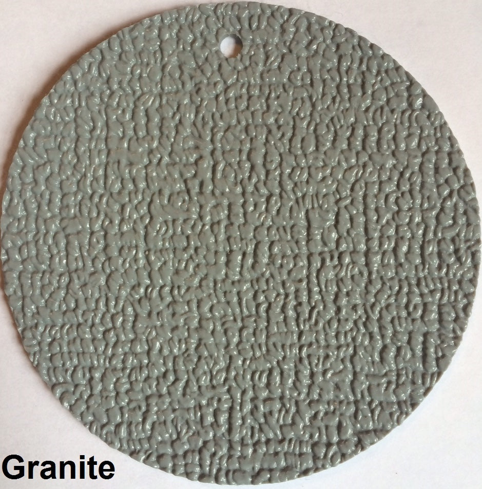 Granite gray MarineDeck 80 mil marine vinyl flooring sample with textured, slip-resistant surface.