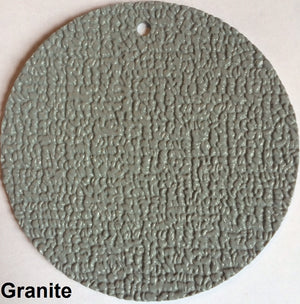 Granite gray MarineDeck 80 mil marine vinyl flooring sample with textured, slip-resistant surface.