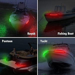 LED Red/Green 12" Strip Nav Lights (2 in pack)