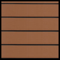 Brown and black HydroTurf EVA foam decking sheet with routed lines, showing the two-tone layered design.