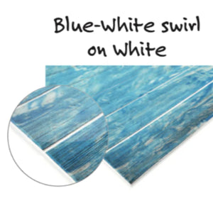 OrthoDek™ Foam Decking Sheets - DIY Self-Routing _ Blue-White Swirl on White