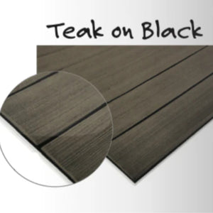 OrthoDek™ Foam Decking Sheets - DIY Self-Routing _ Teak on Black