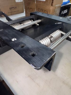 Used black anodized aluminum Panther 4-Stroke Bracket with visible springs and mounting holes.