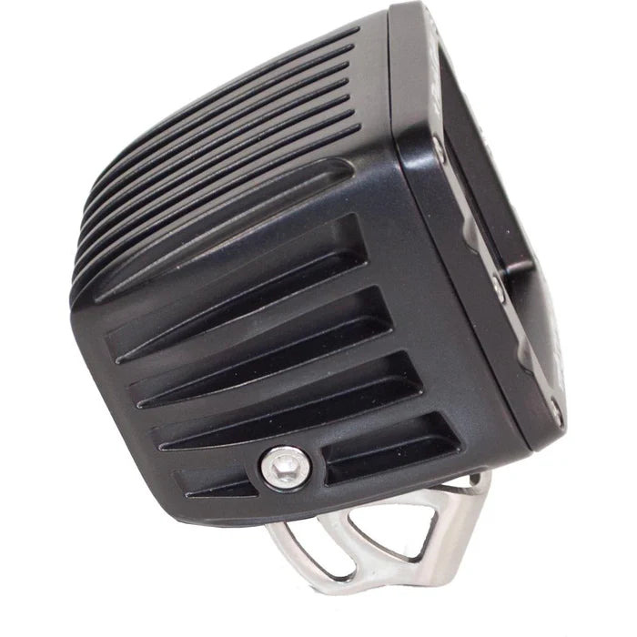 Black 2" PlashLights 40W Fishing Cube Light with a ribbed housing and silver mounting bracket.
