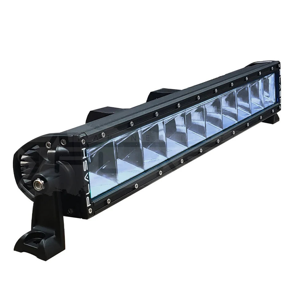Black PlashLights fishing light bar with clear lenses and visible PlashLights logo.