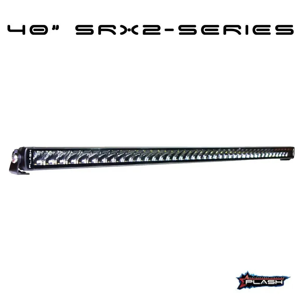 40" Plashlight SRX2-Series single row LED light bar with black extruded aluminum body.