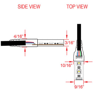 Waterproof Flexible Light Strip - IP68 - 12V RGBW Color Changing