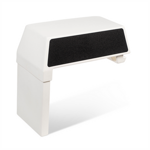 White RPD 1422 side console kit for Jon boat with black textured front panel.