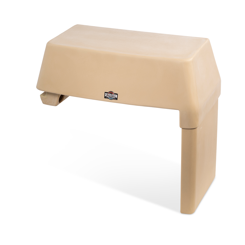 Tan RPD 1422 Side Console Kit for Jon boat, a durable, low-profile remote steering solution.