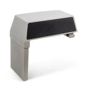 Light gray RPD 1422 side console kit for Jon boats, featuring a black textured front panel and adjustable leg.