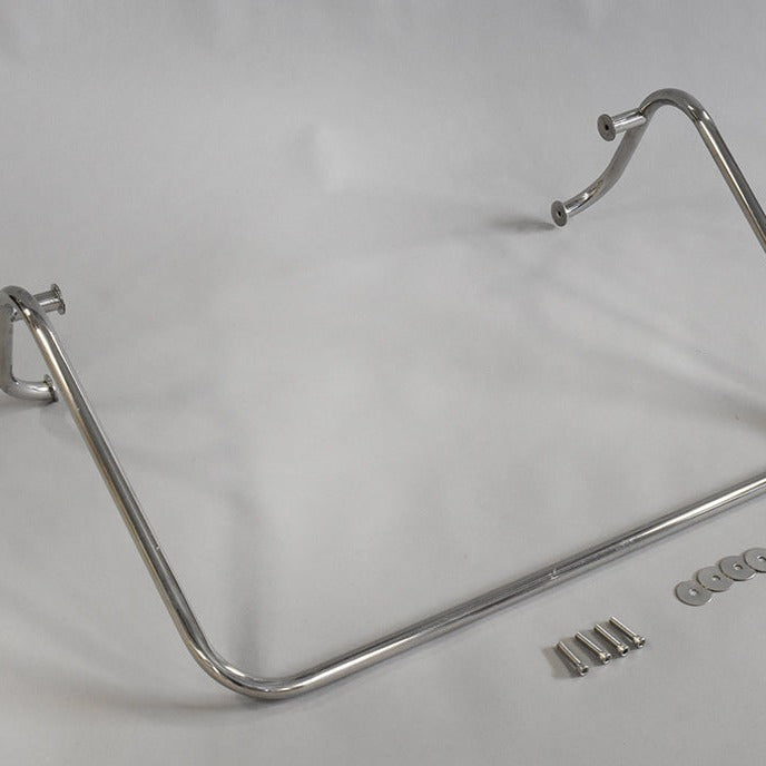 RPD 1719 SS Full Grab Rail for boat console, polished stainless steel, with mounting hardware.