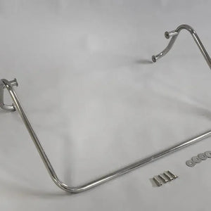 RPD 1719 SS Full Grab Rail for boat console, polished stainless steel, with mounting hardware.
