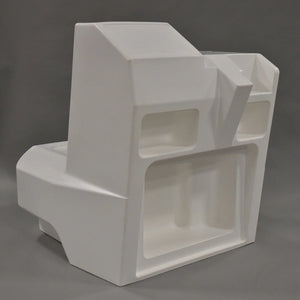 White RPD 1719 console for Jon boat, featuring multiple storage compartments and a clean, modern design.