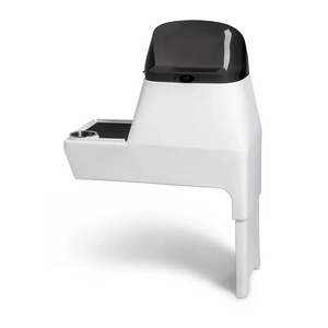 White RPD 1822 side console kit for Jon boat with dark windshield, cup holder, and storage.