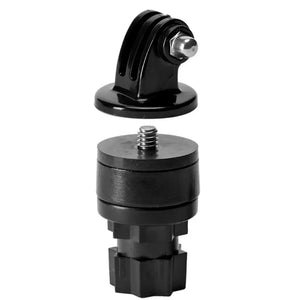 Black Railblaza Camera Mount Adapter with GoPro mount and 1/4-20 thread for action cameras.