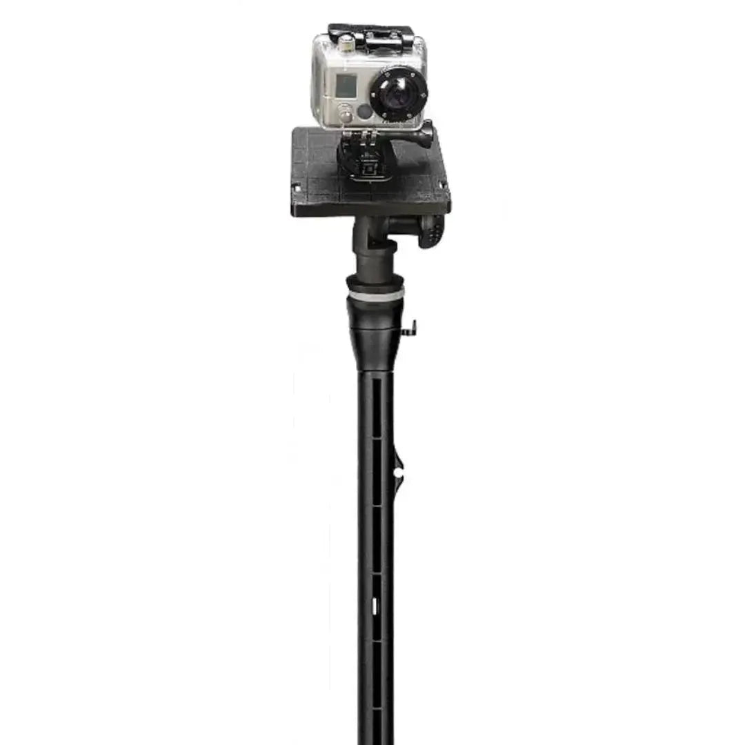 Black Railblaza Extenda Pole 1000, a robust, lightweight pole with a mounted GoPro camera.