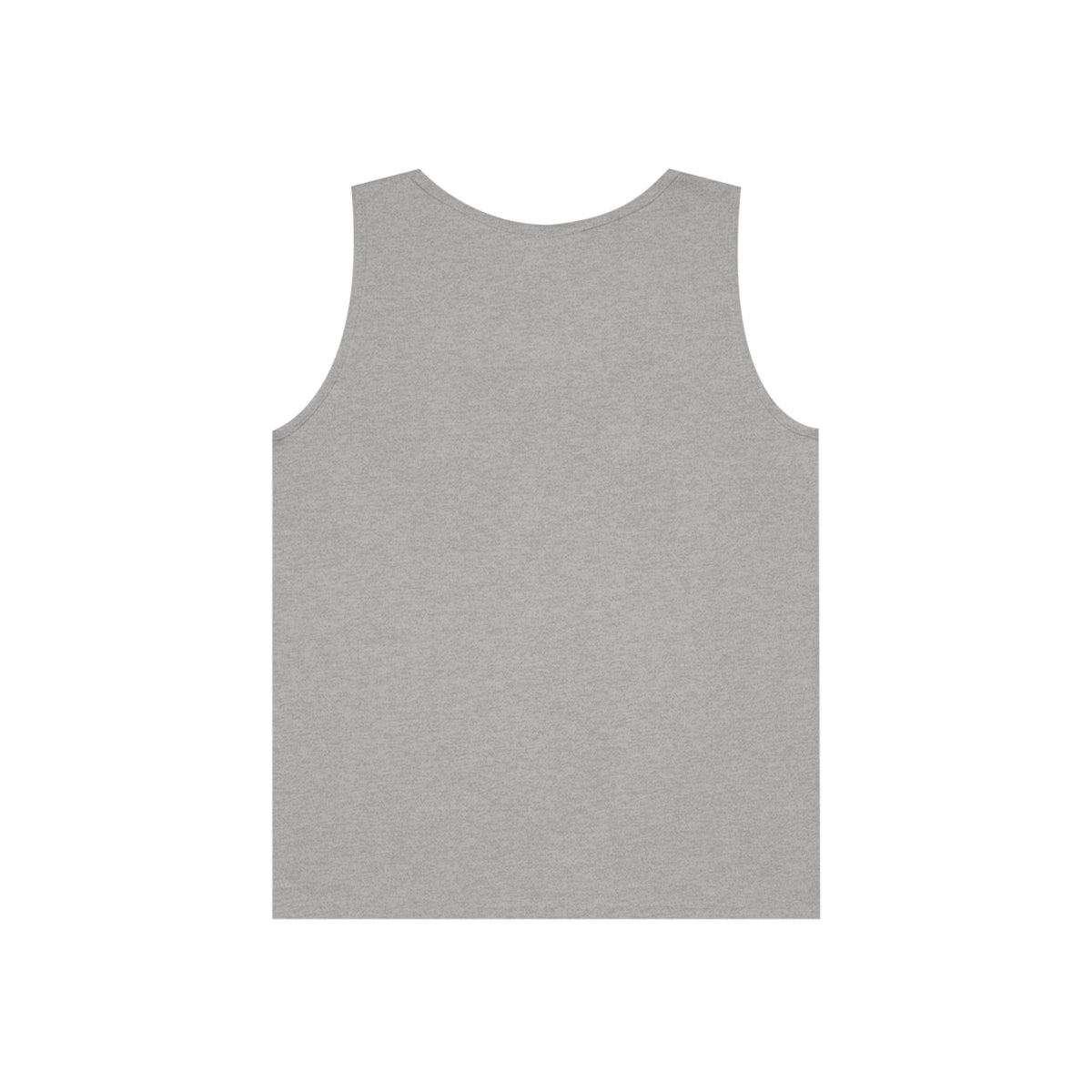 Gray cotton River Rat Tank top, classic fit, back view.