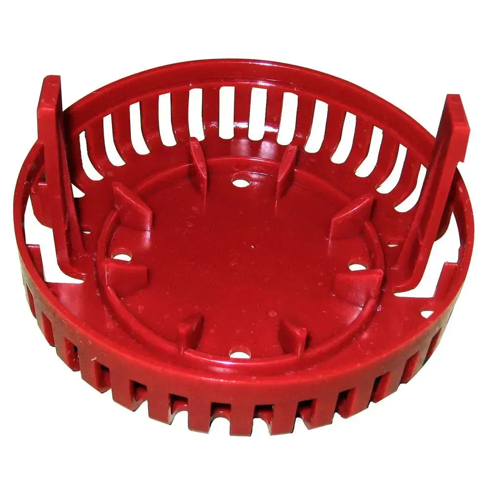 Red Rule replacement strainer base for round 1500-2000gph pumps, with slotted sides.