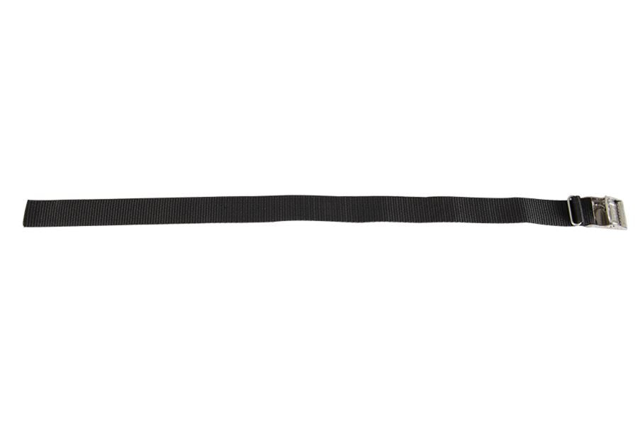 Sea Eagle 19" black strap with a silver stainless steel buckle.
