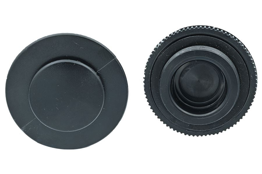 Black Sea Eagle 2" drain cover, showing the smooth top and threaded underside.