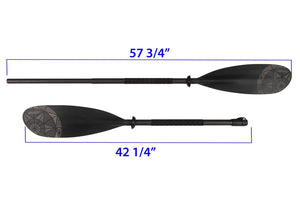 Black Sea Eagle AB51 8' 2-part paddle with carbon-fiberglass shaft and asymmetrical spoon blades.