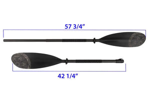 Black Sea Eagle AB51 8' 2-part paddle with carbon-fiberglass shaft and asymmetrical spoon blades.