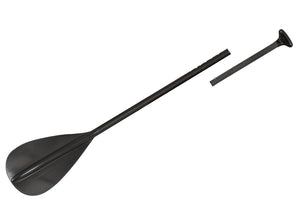 Black adjustable aluminum canoe/youth SUP paddle with ergonomic T-grip handle and modern blade.