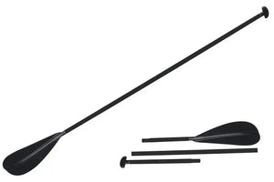 Black Sea Eagle Adjustable Composite SUP Paddle, shown assembled and in three disassembled pieces.