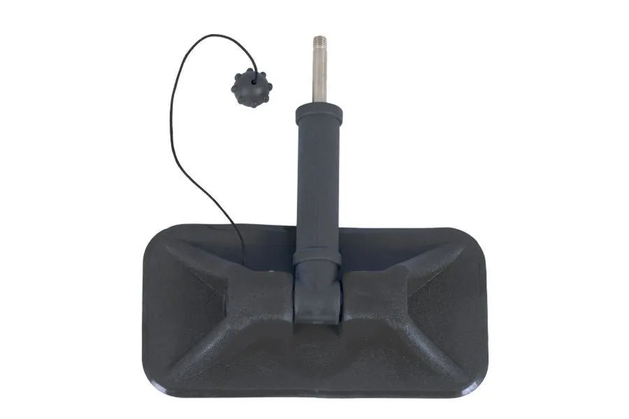 Black Sea Eagle oarlock with a tall pin, locking nut, and rectangular base.