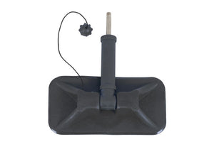 Black Sea Eagle oarlock with a tall pin, locking nut, and rectangular base.