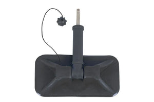 Black Sea Eagle oarlock with a tall pin, locking nut, and rectangular base.