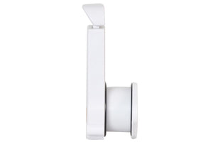 White Sea Eagle drain valve, 1 1/2" diameter, with a rectangular handle and round base.