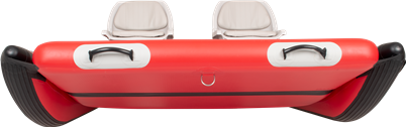 Red Sea Eagle FastCat14™ inflatable catamaran with two light gray seats and black handles.