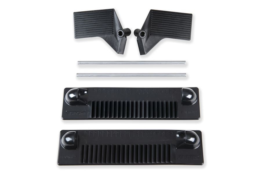 Black Sea Eagle FlexBrace adjustable footrest kit with two pedals, two rods, and two bases.
