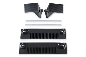 Black Sea Eagle FlexBrace Kit with two footrests, two base plates, and two silver rods.