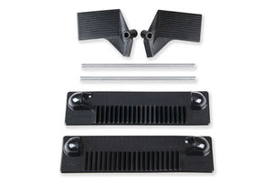 Black Sea Eagle FlexBrace Kit with two footrests, two base plates, and two silver rods.