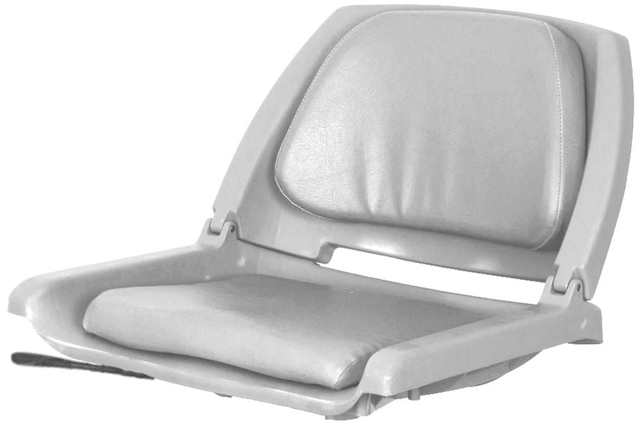 Sea Eagle gray locking swivel boat seat with comfortable molded cushions.