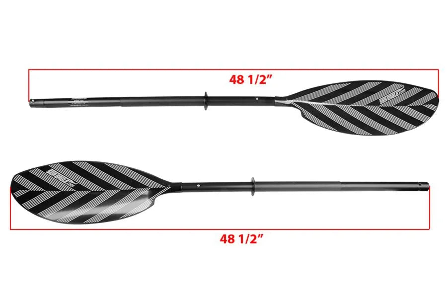 Black Sea Eagle PADDLEAB40 7'9" 4-part kayak paddle with fiberglass reinforced blades and aluminum shaft.