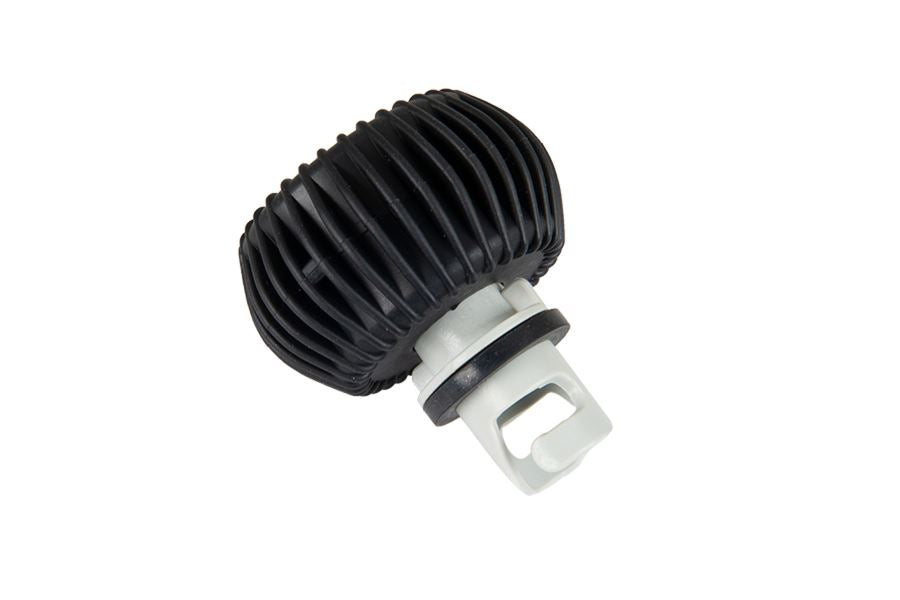 Sea Eagle pressure gauge with a black ribbed rubber top and light gray plastic base.
